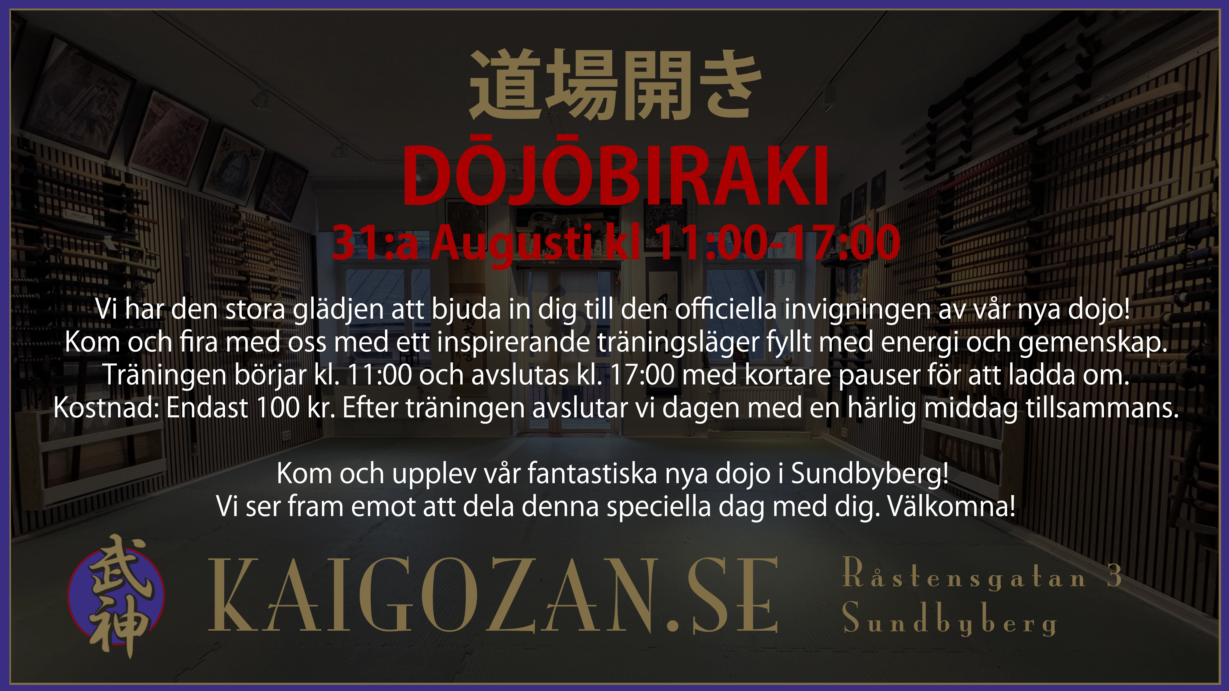 Next seminar with Bujinkan Toryu